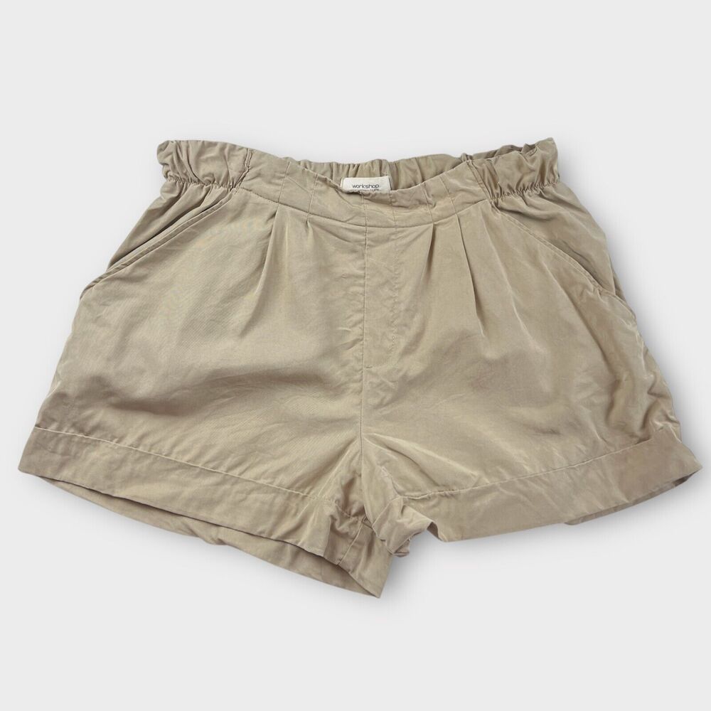 Lyocell Pull On Shorts Elastic Waist Tan‎ Khaki Comfort Large
